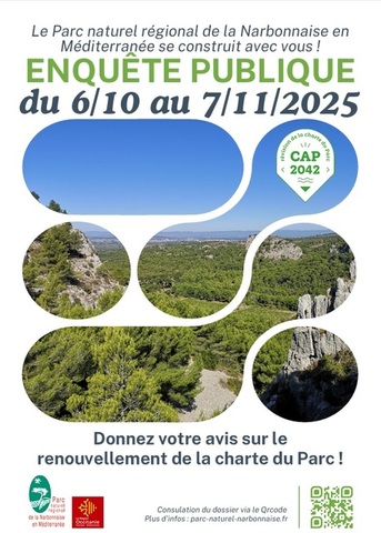 Enquête publique – Parc Naturel Régional de la Narbonnaise en Méditerranée