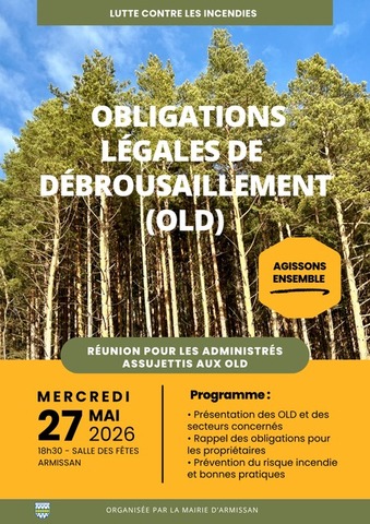 ℹ️ Réunion d’information sur le débroussaillement et la prévention incendie 🔥 