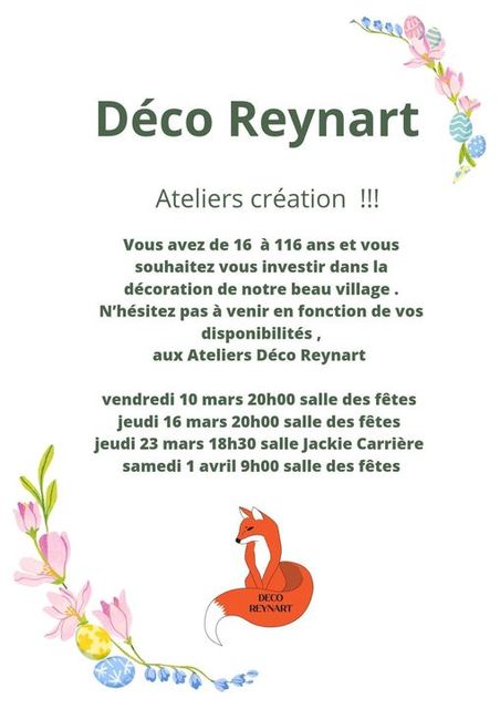 [ASSOCIATION] Ateliers Déco Reynart 