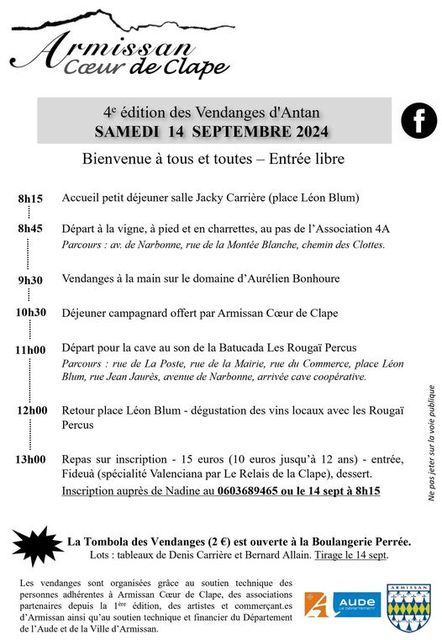 [ASSO] 4ème édition des Vendanges d'Antan 